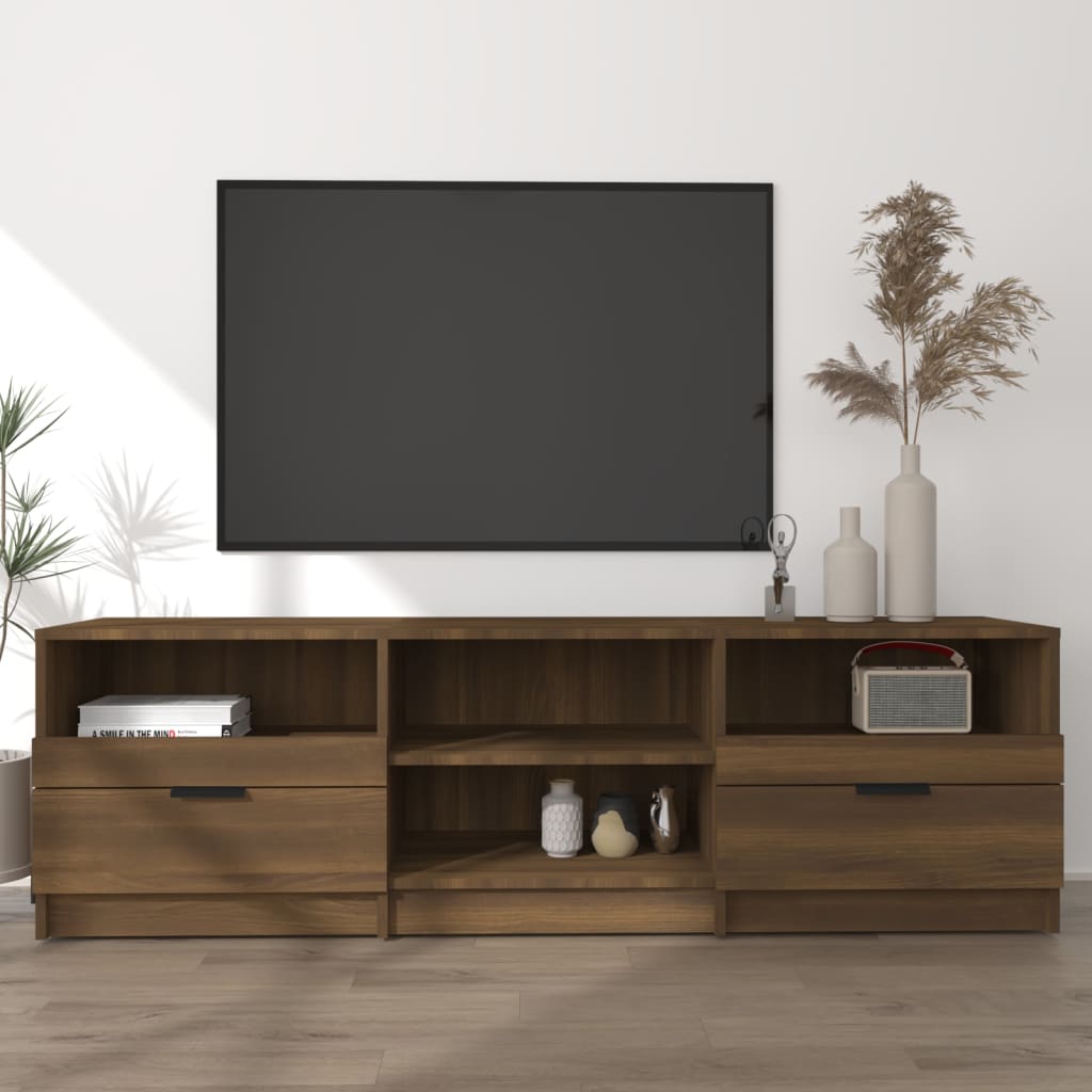 TV-taso ruskea tammi 150x33,5x45 cm tekninen puu - Sisustajankoti.fi