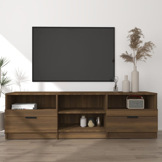 TV-taso ruskea tammi 150x33,5x45 cm tekninen puu - Sisustajankoti.fi