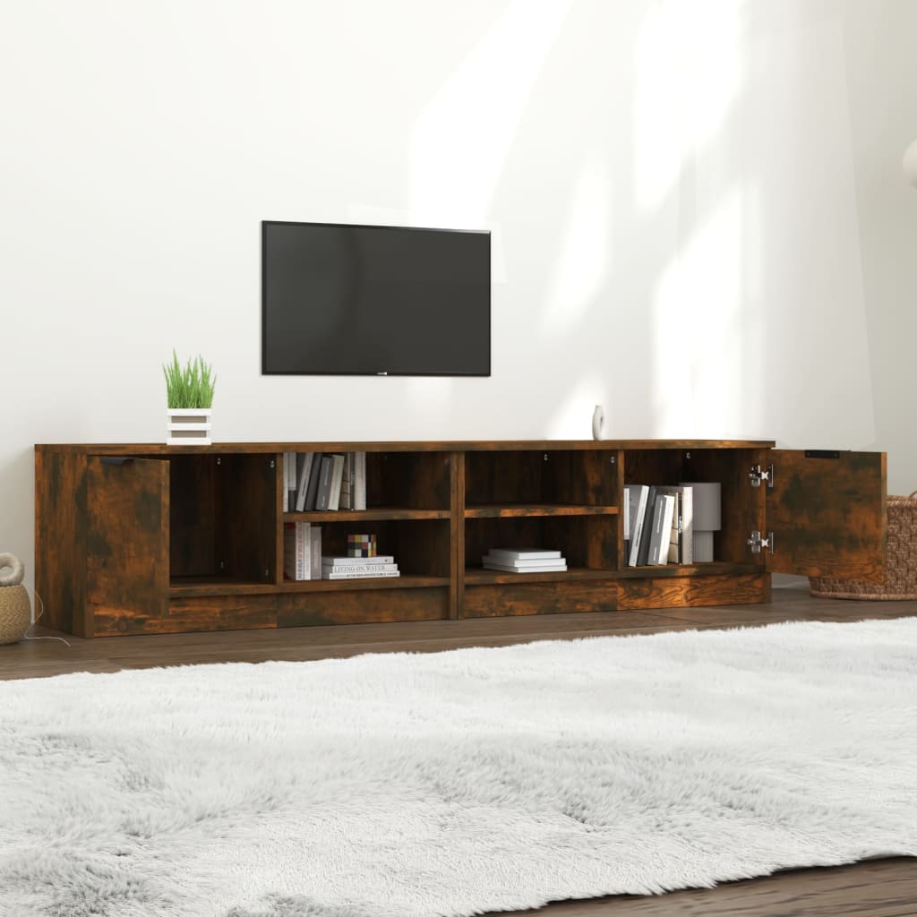 Yöpöydät 2 kpl savutammi 80x35x36,5 cm tekninen puu - Sisustajankoti.fi