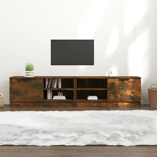 Yöpöydät 2 kpl savutammi 80x35x36,5 cm tekninen puu - Sisustajankoti.fi