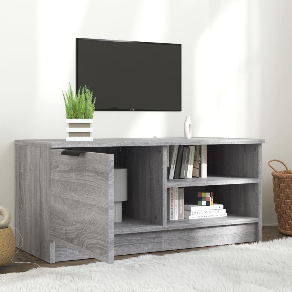 TV-taso harmaa Sonoma 80x35x36,5 cm tekninen puu - Sisustajankoti.fi