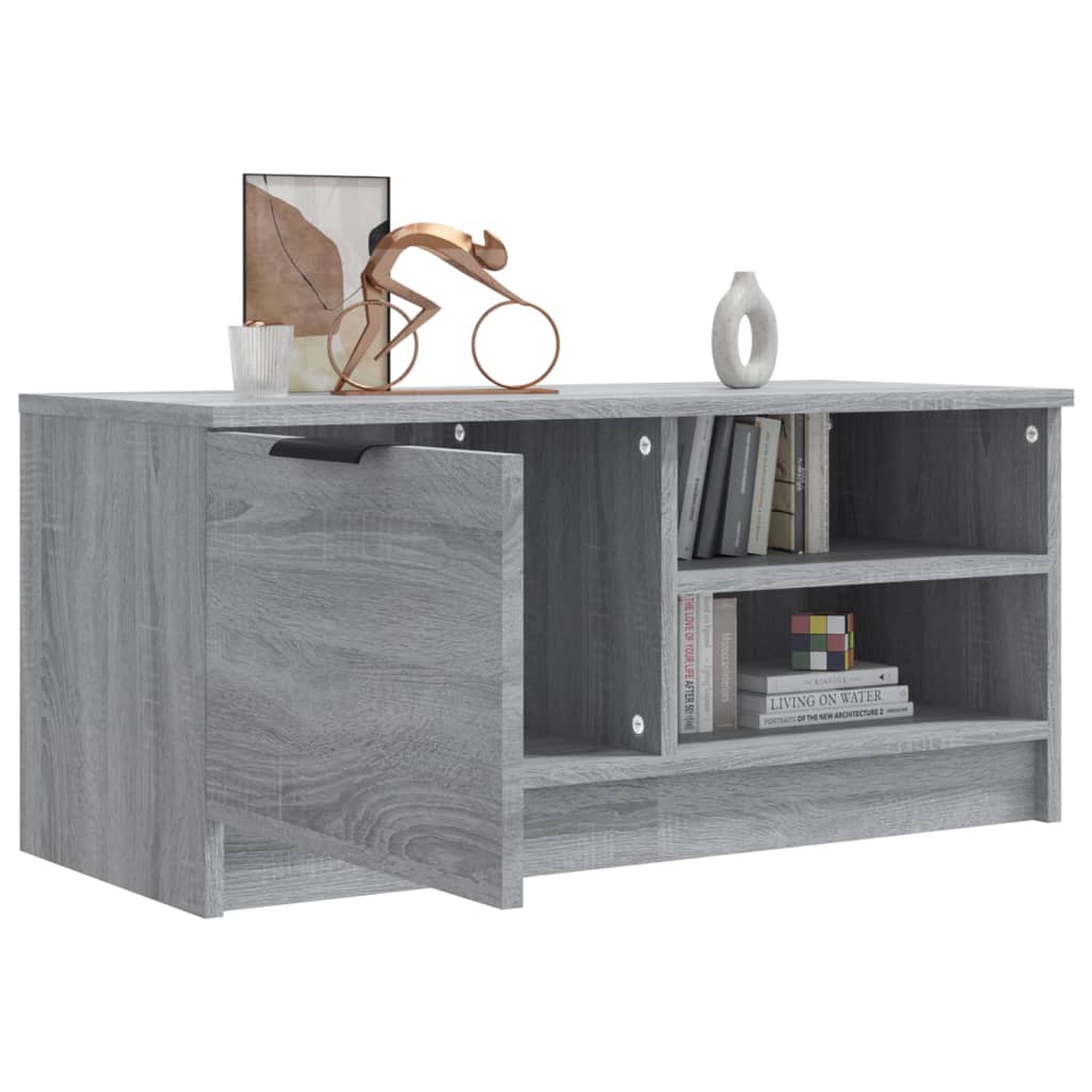 TV-taso harmaa Sonoma 80x35x36,5 cm tekninen puu - Sisustajankoti.fi