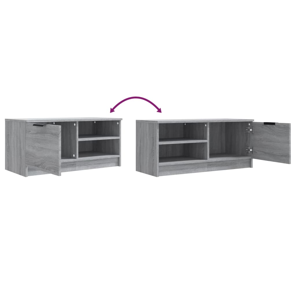 TV-taso harmaa Sonoma 80x35x36,5 cm tekninen puu - Sisustajankoti.fi