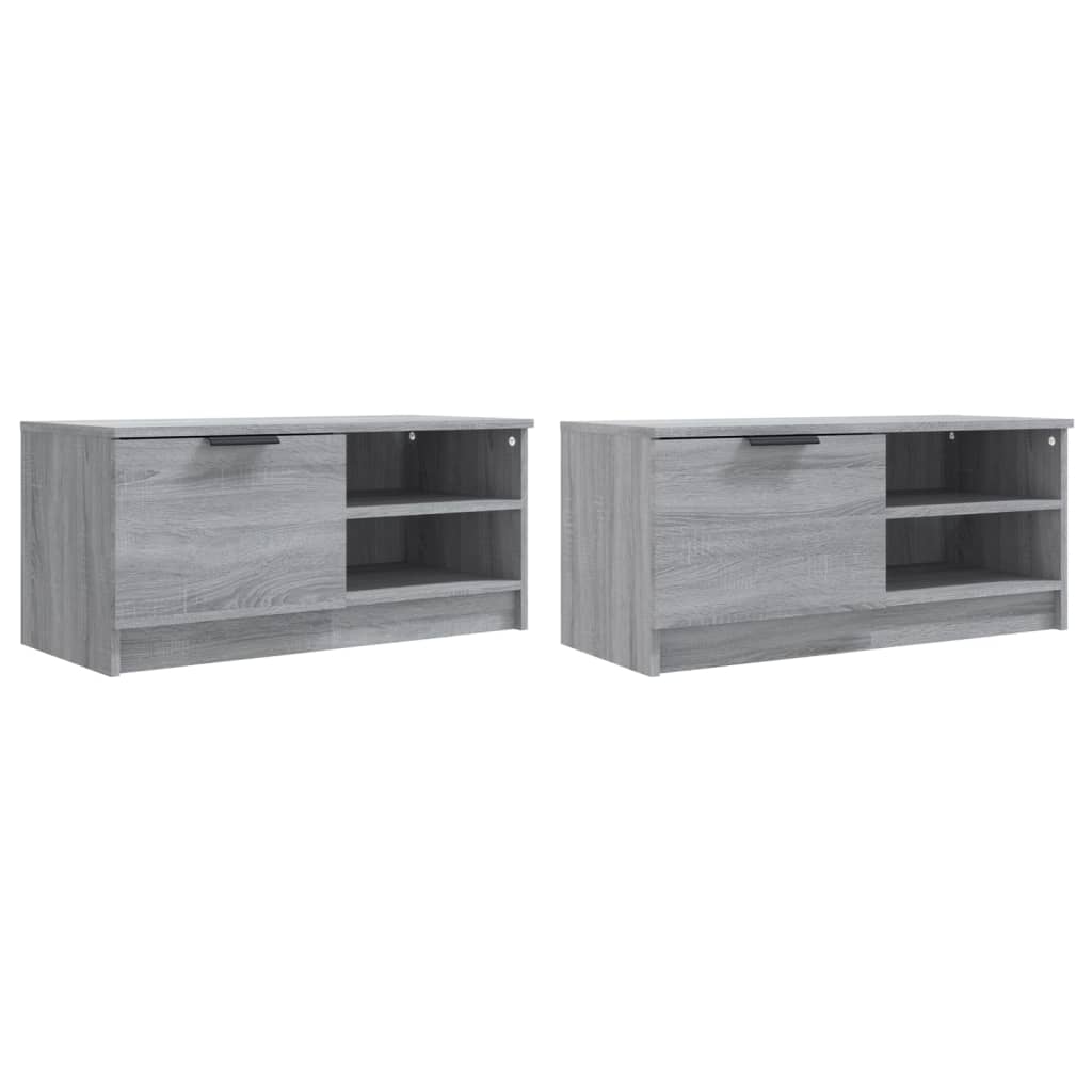 TV-tasot 2 kpl harmaa Sonoma 80x35x36,5 cm - Sisustajankoti.fi