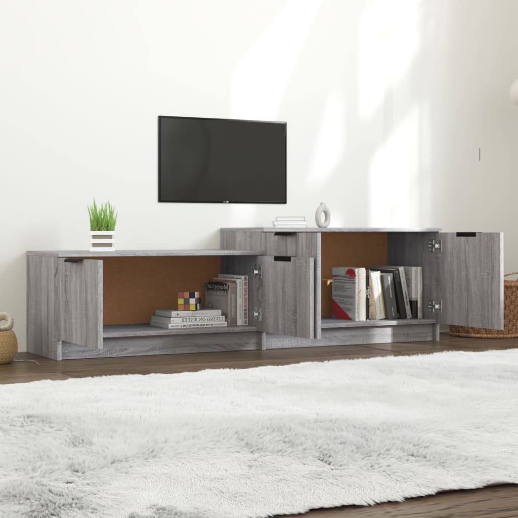 TV-taso harmaa Sonoma 158,5x36x45 cm tekninen puu - Sisustajankoti.fi