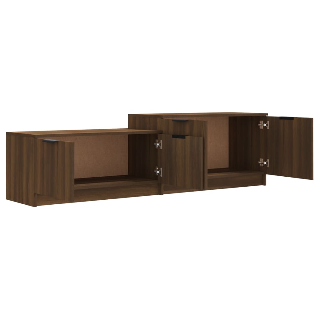 TV-taso ruskea tammi 158,5x36x45 cm tekninen puu - Sisustajankoti.fi