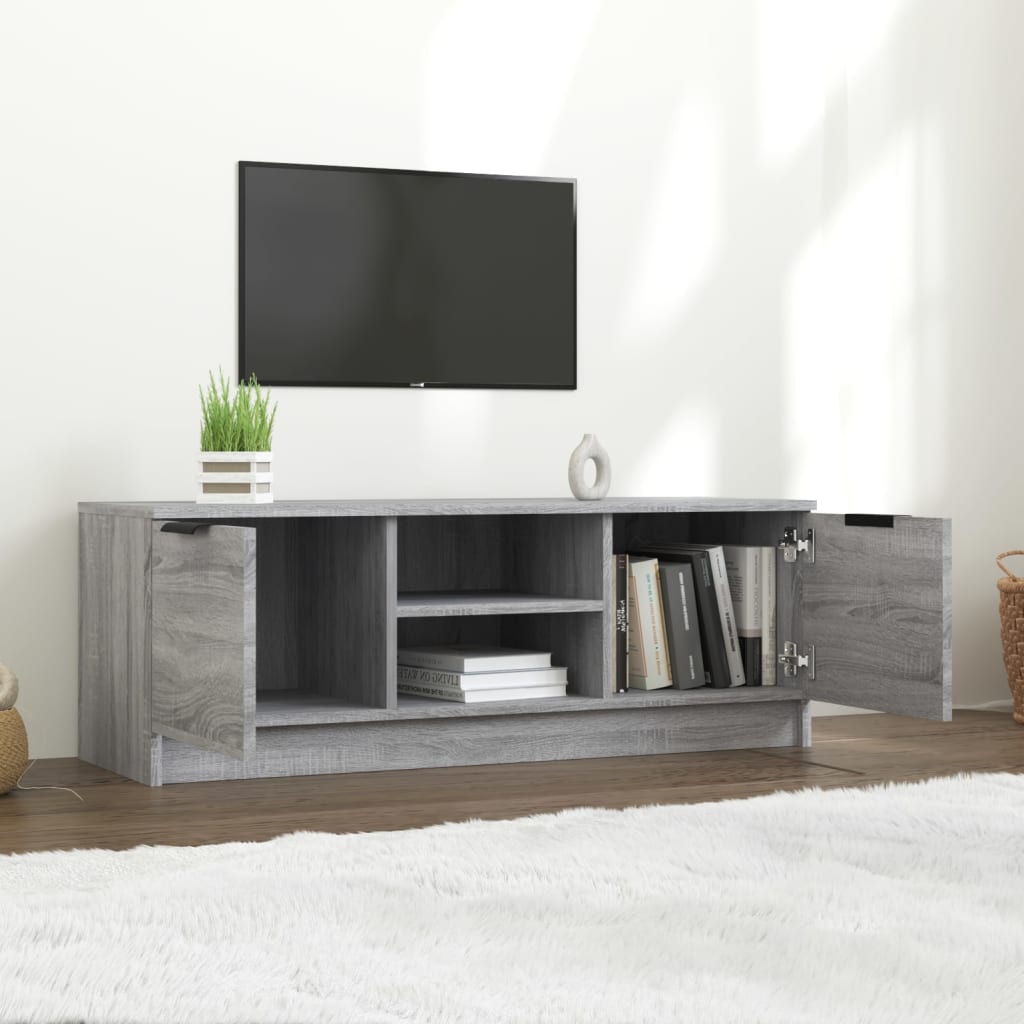 TV-taso harmaa Sonoma 102x35x36,5 cm tekninen puu - Sisustajankoti.fi