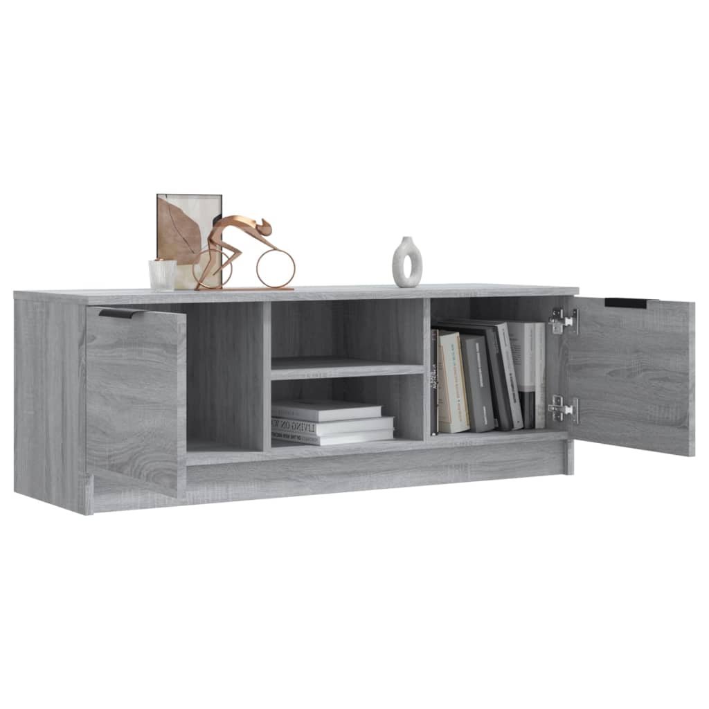 TV-taso harmaa Sonoma 102x35x36,5 cm tekninen puu - Sisustajankoti.fi