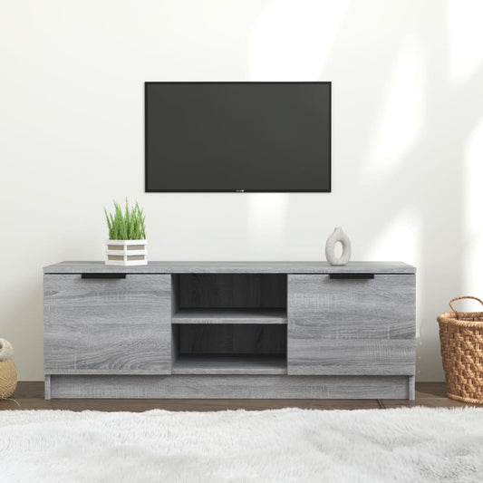TV-taso harmaa Sonoma 102x35x36,5 cm tekninen puu - Sisustajankoti.fi