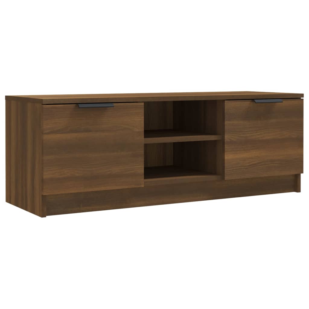TV-taso ruskea tammi 102x35x36,5 cm tekninen puu - Sisustajankoti.fi