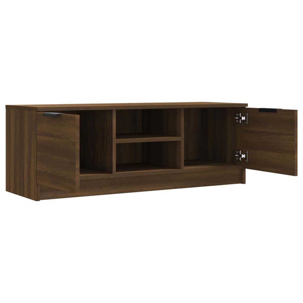 TV-taso ruskea tammi 102x35x36,5 cm tekninen puu - Sisustajankoti.fi