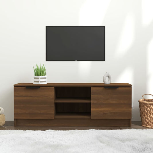 TV-taso ruskea tammi 102x35x36,5 cm tekninen puu - Sisustajankoti.fi