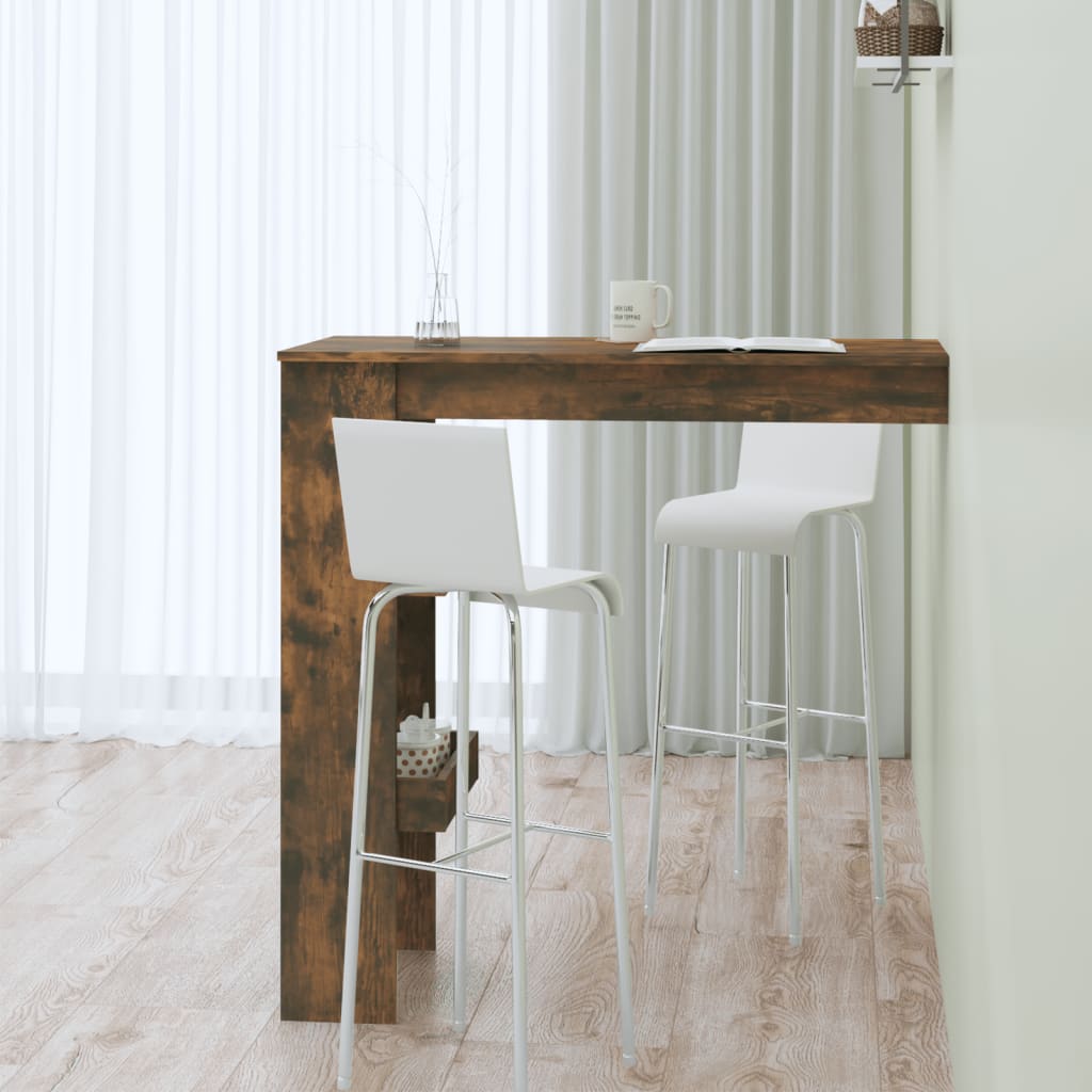 Baaripöytä seinälle savutammi 102x45x103,5 cm tekninen puu - Sisustajankoti.fi