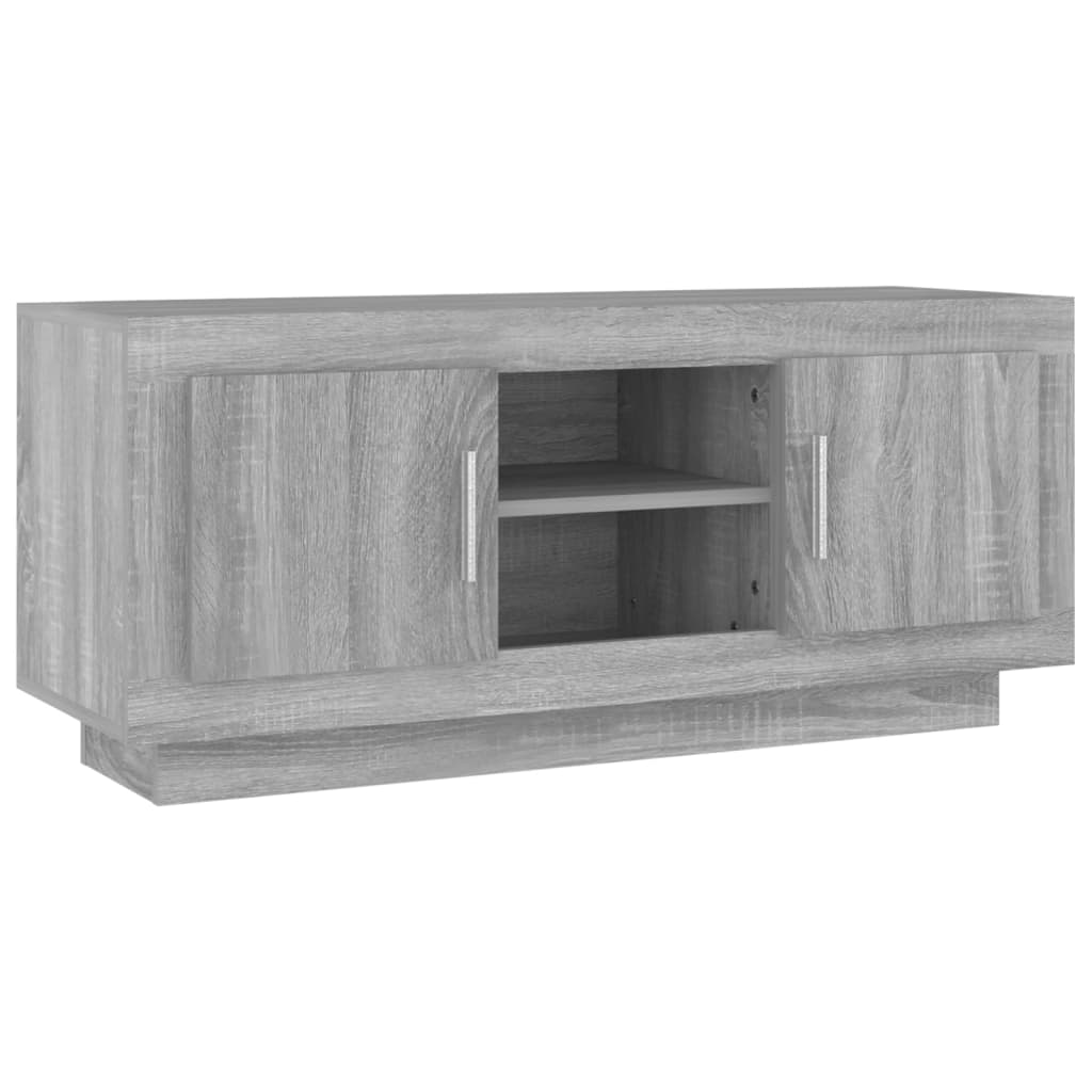 TV-taso harmaa Sonoma 102x35x45 cm tekninen puu - Sisustajankoti.fi