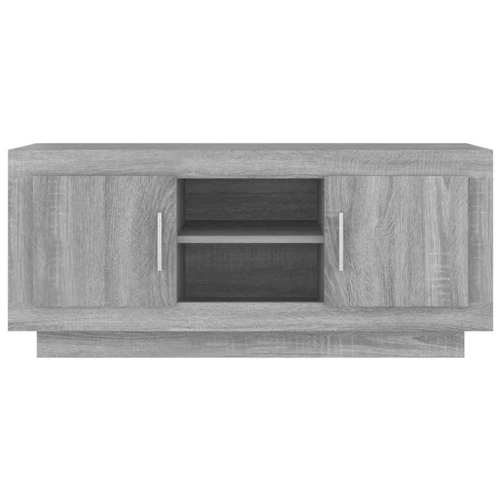 TV-taso harmaa Sonoma 102x35x45 cm tekninen puu - Sisustajankoti.fi