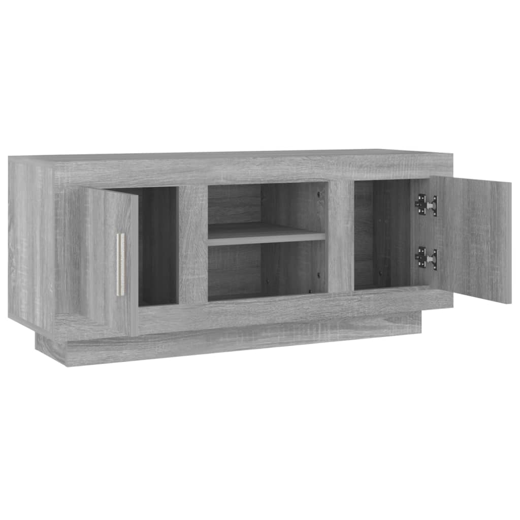 TV-taso harmaa Sonoma 102x35x45 cm tekninen puu - Sisustajankoti.fi