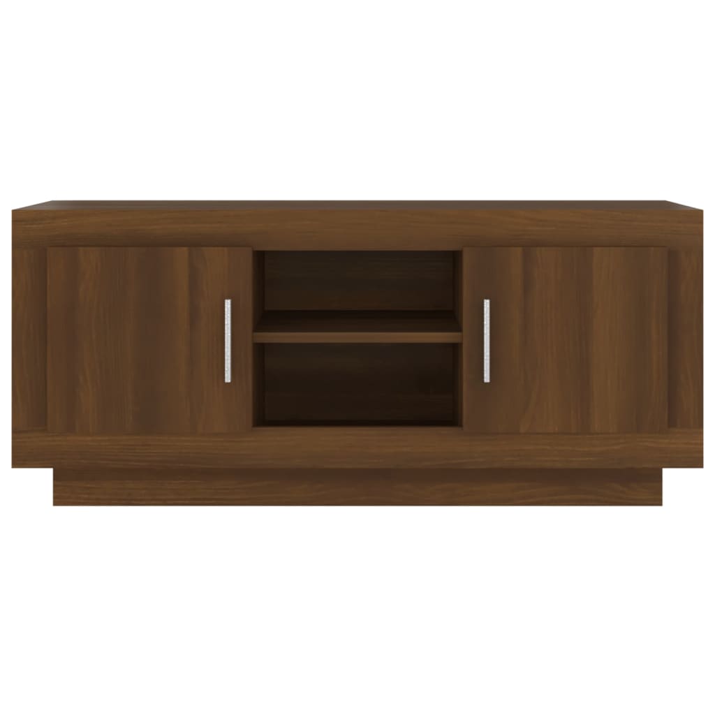 TV-taso ruskea tammi 102x35x45 cm tekninen puu - Sisustajankoti.fi