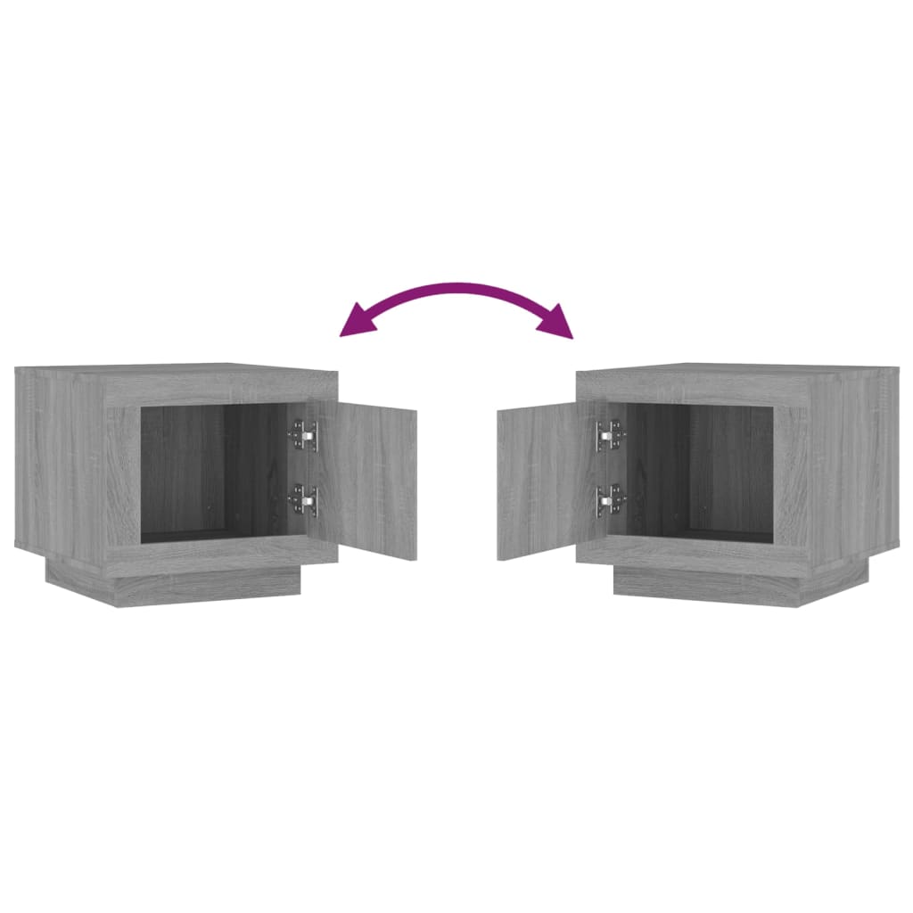 Sohvapöytä harmaa Sonoma 51x50x45 cm tekninen puu - Sisustajankoti.fi