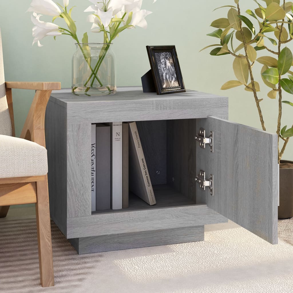 Sohvapöytä harmaa Sonoma 51x50x45 cm tekninen puu - Sisustajankoti.fi
