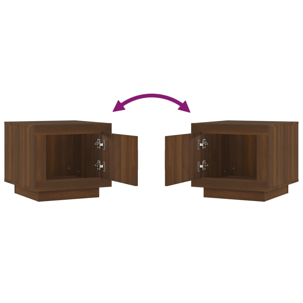 Sohvapöytä savutammi 51x50x45 cm tekninen puu - Sisustajankoti.fi