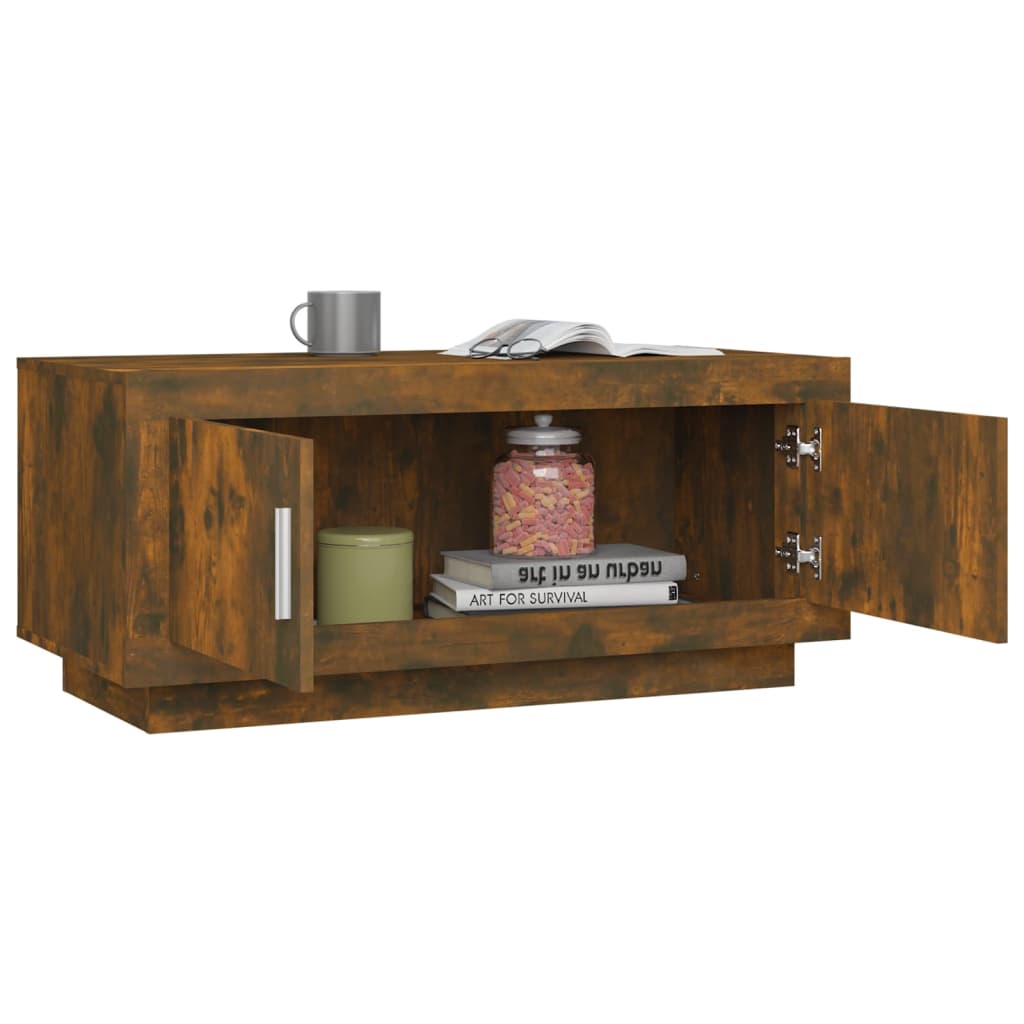 Sohvapöytä savutammi 102x50x45 cm tekninen puu - Sisustajankoti.fi