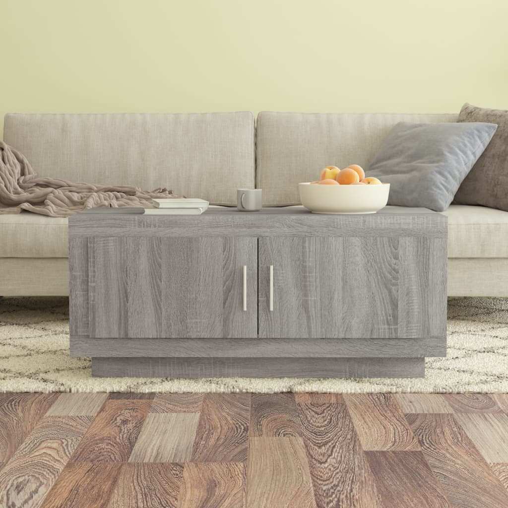 Sohvapöytä harmaa Sonoma 102x50x45 cm tekninen puu - Sisustajankoti.fi