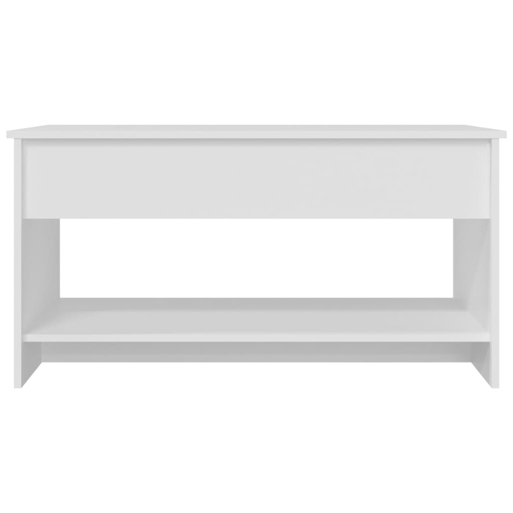 Sohvapöytä valkoinen 102x50x52,5 cm tekninen puu - Sisustajankoti.fi