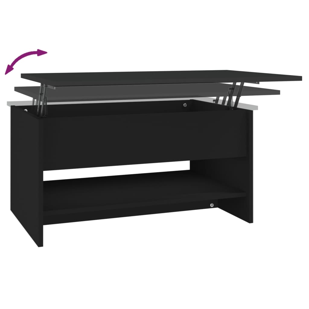 Sohvapöytä musta 80x50x40 cm tekninen puu - Sisustajankoti.fi