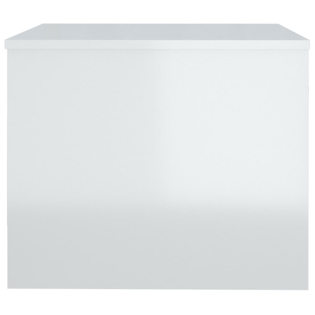 Sohvapöytä korkeakiilto valkoinen 80x50x40 cm tekninen puu - Sisustajankoti.fi