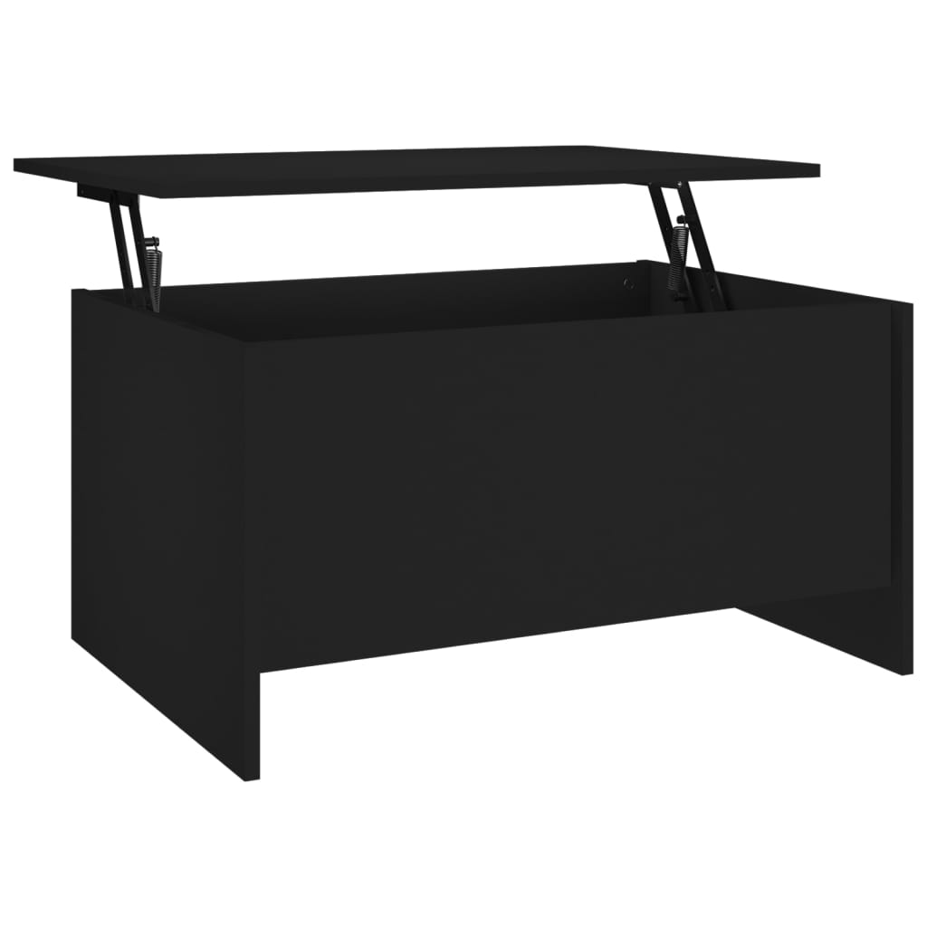 Sohvapöytä musta 80x55,5x41,5 cm tekninen puu - Sisustajankoti.fi