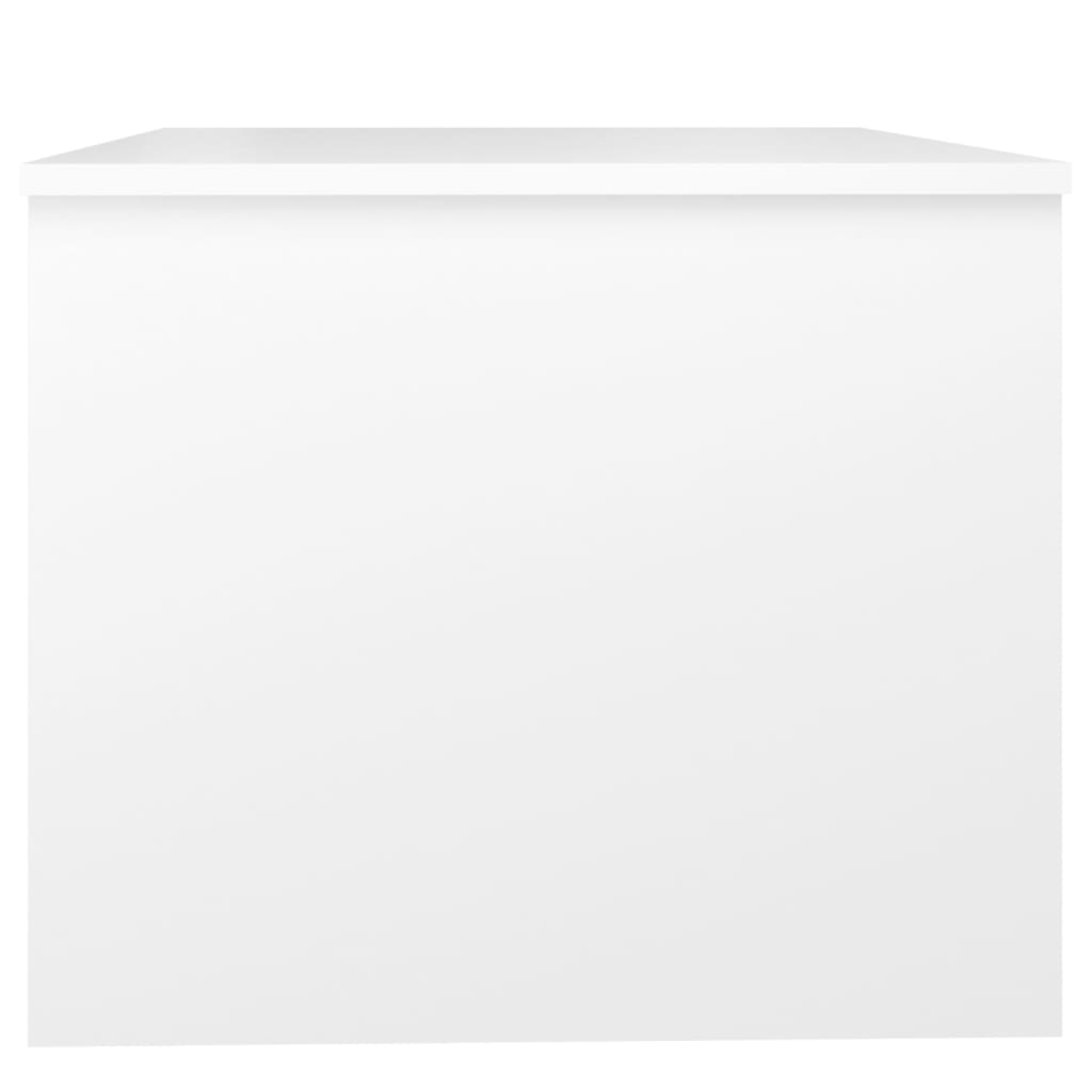 Sohvapöytä valkoinen 80x50x42,5 cm tekninen puu - Sisustajankoti.fi