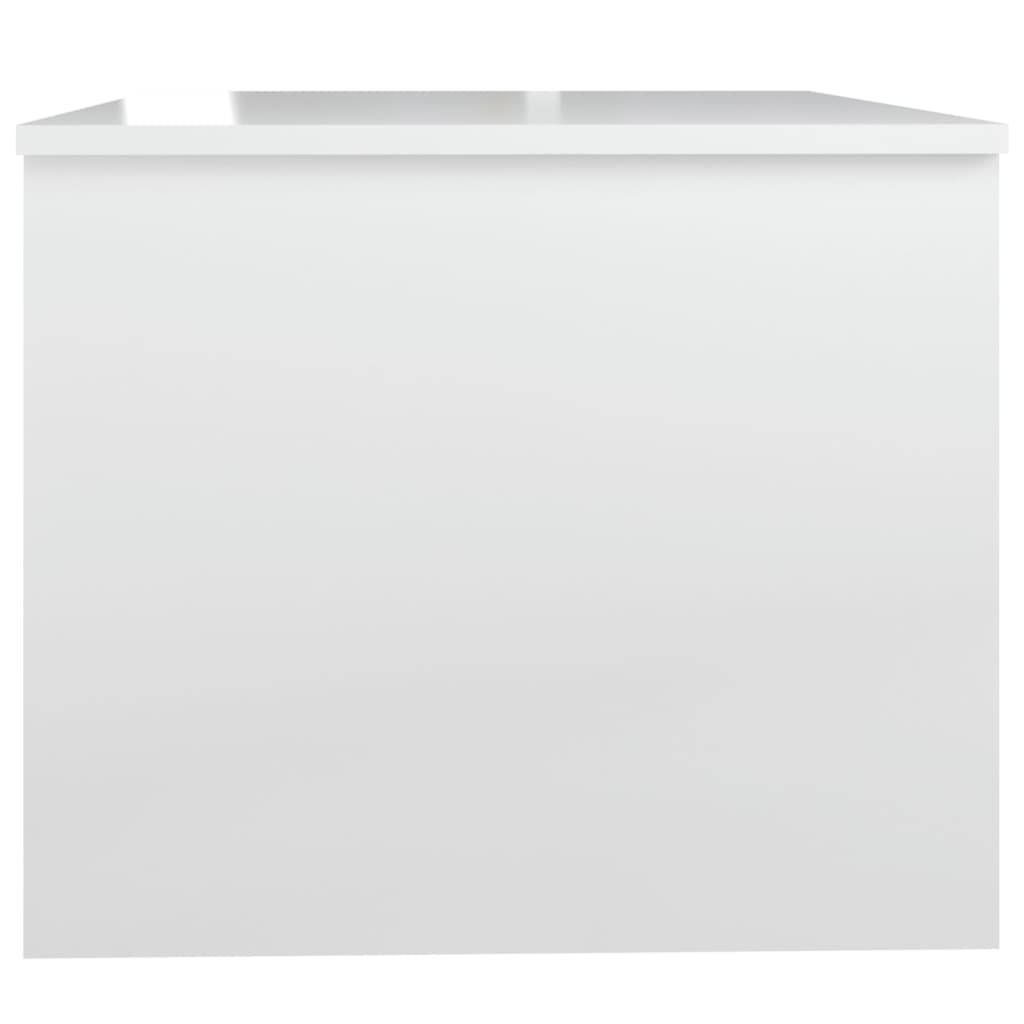 Sohvapöytä korkeakiilto valkoinen 80x50x42,5 cm tekninen puu - Sisustajankoti.fi