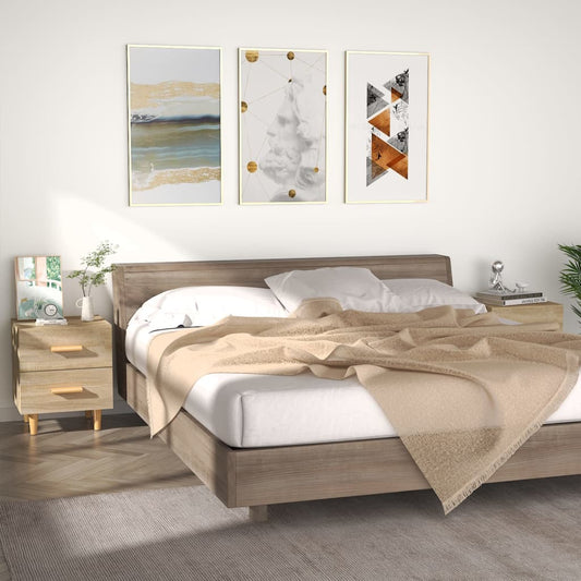 Yöpöydät 2 kpl Sonoma-tammi 40x35x47,5 cm - Sisustajankoti.fi