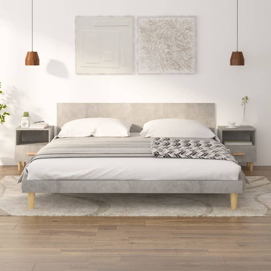 Yöpöydät 2 kpl betoninharmaa 40x35x47 cm - Sisustajankoti.fi