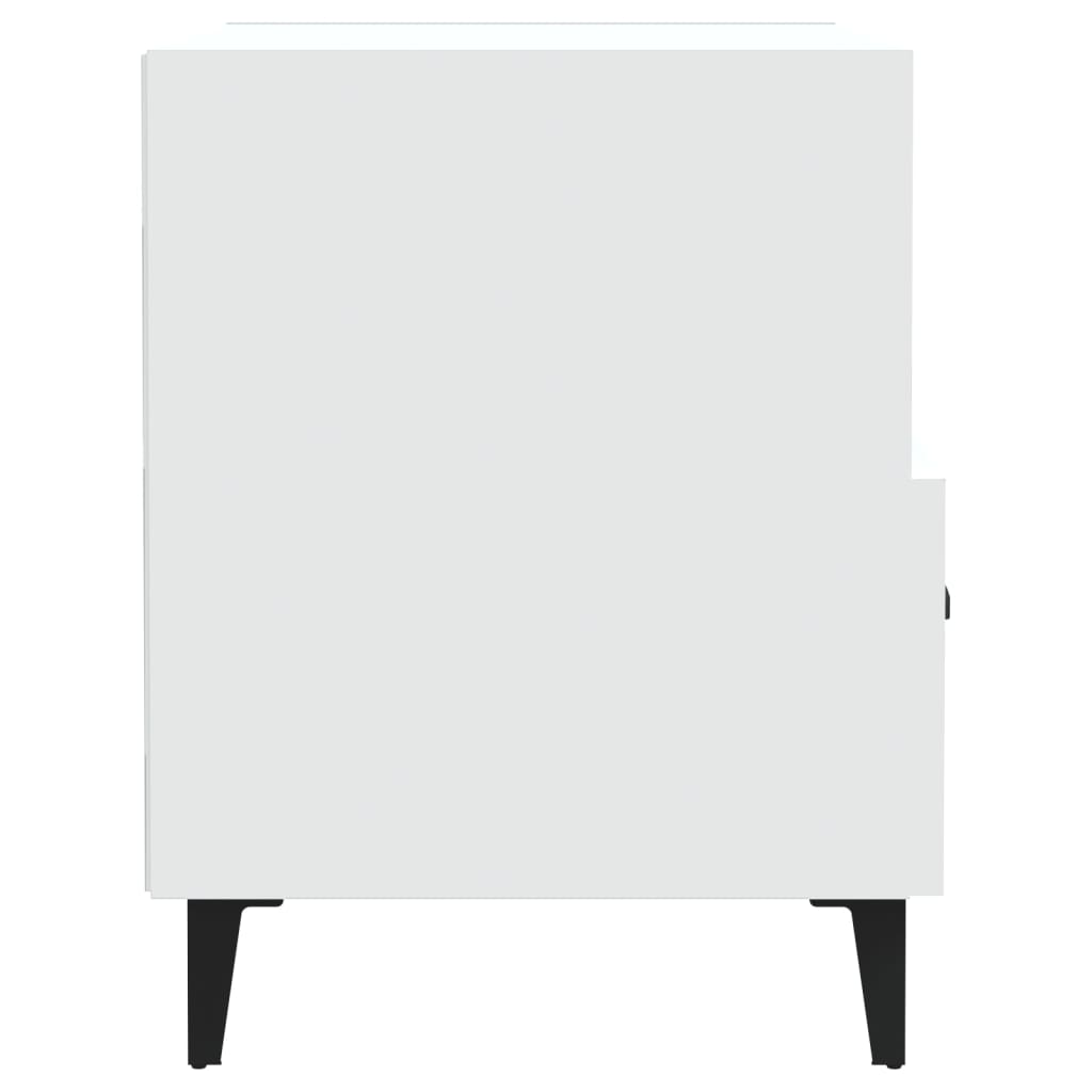 Yöpöydät 2 kpl valkoinen tekninen puu - Sisustajankoti.fi