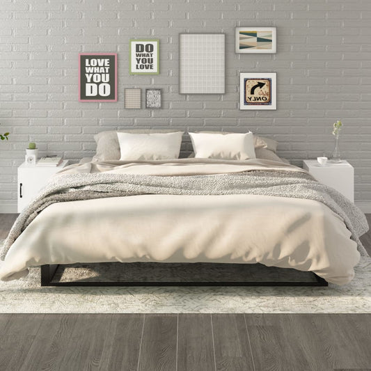 Yöpöydät 2 kpl valkoinen tekninen puu - Sisustajankoti.fi