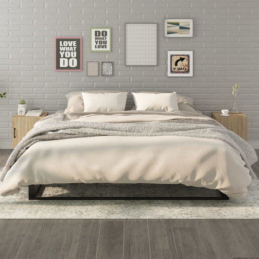 Yöpöydät 2 kpl Sonoma-tammi tekninen puu - Sisustajankoti.fi