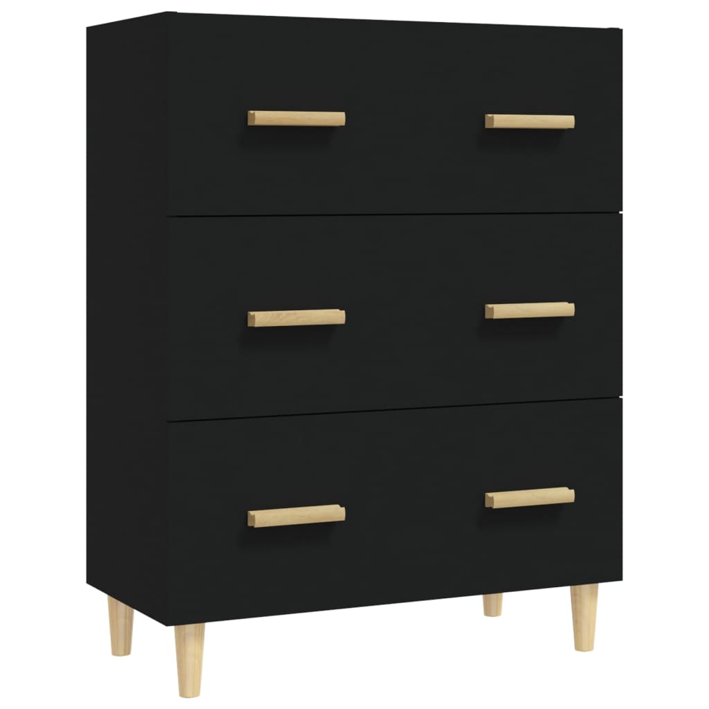 Senkki musta 70x34x90 cm tekninen puu - Sisustajankoti.fi