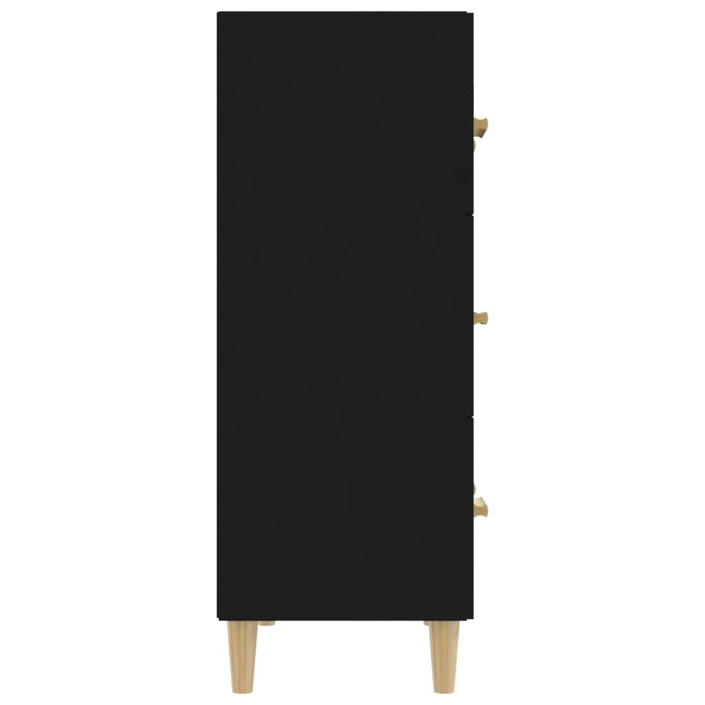 Senkki musta 70x34x90 cm tekninen puu - Sisustajankoti.fi