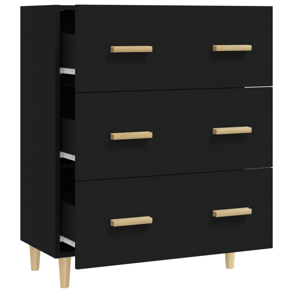 Senkki musta 70x34x90 cm tekninen puu - Sisustajankoti.fi