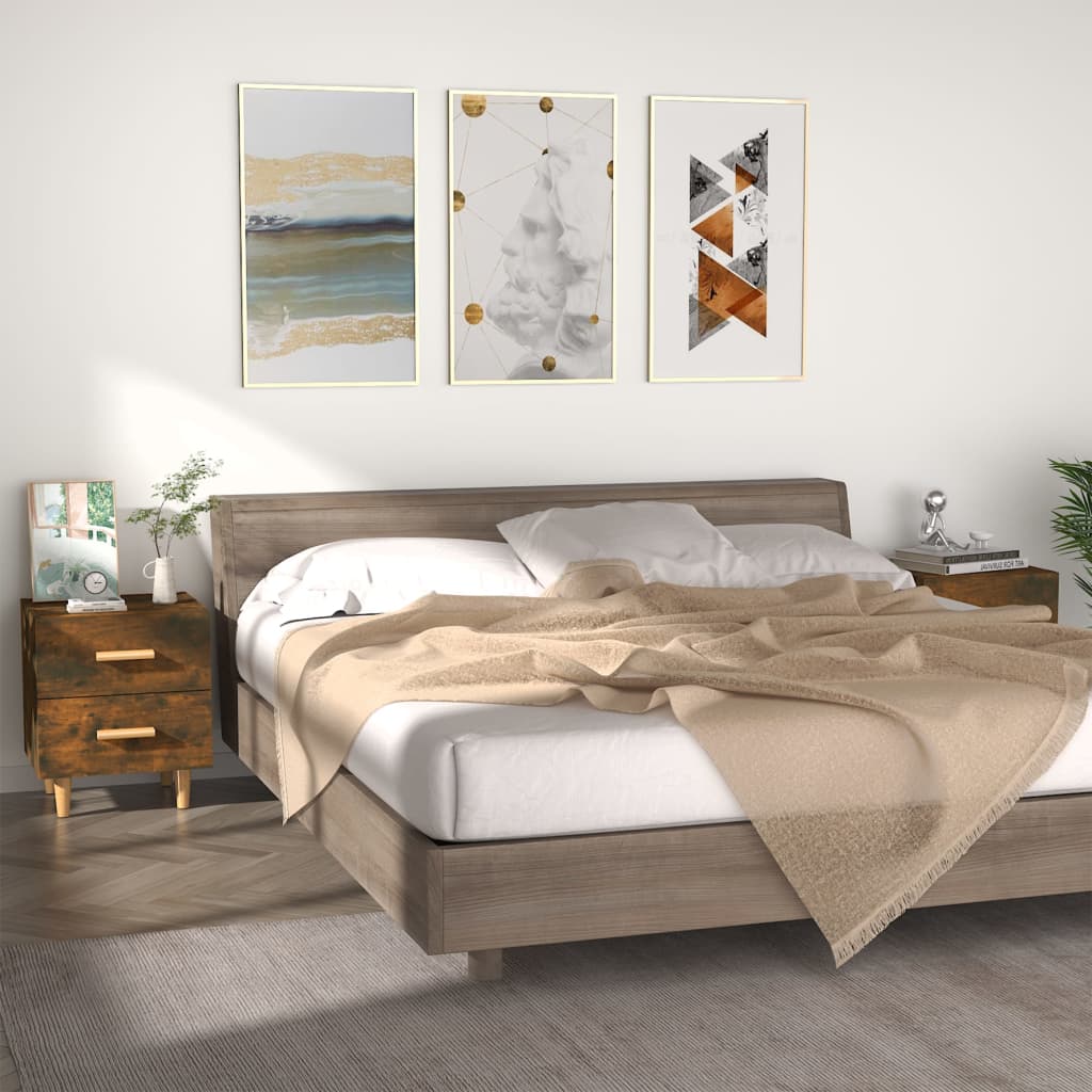 Yöpöydät 2 kpl savutammi 40x35x47,5 cm - Sisustajankoti.fi