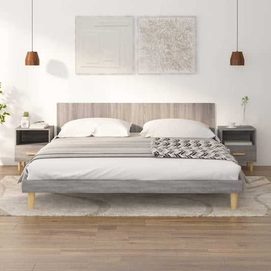 Yöpöydät 2 kpl harmaa Sonoma 40x35x47 cm - Sisustajankoti.fi