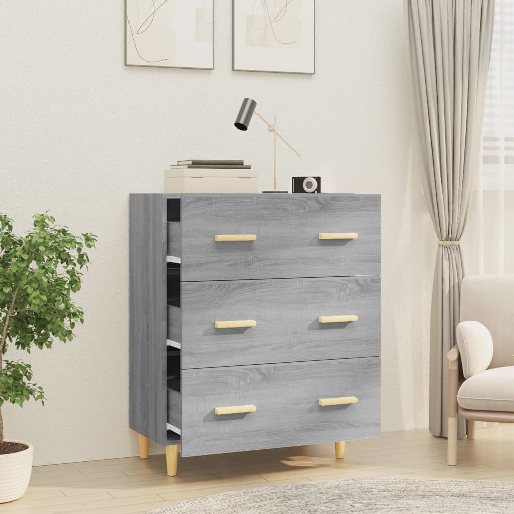 Senkki harmaa Sonoma 70x34x90 cm tekninen puu - Sisustajankoti.fi