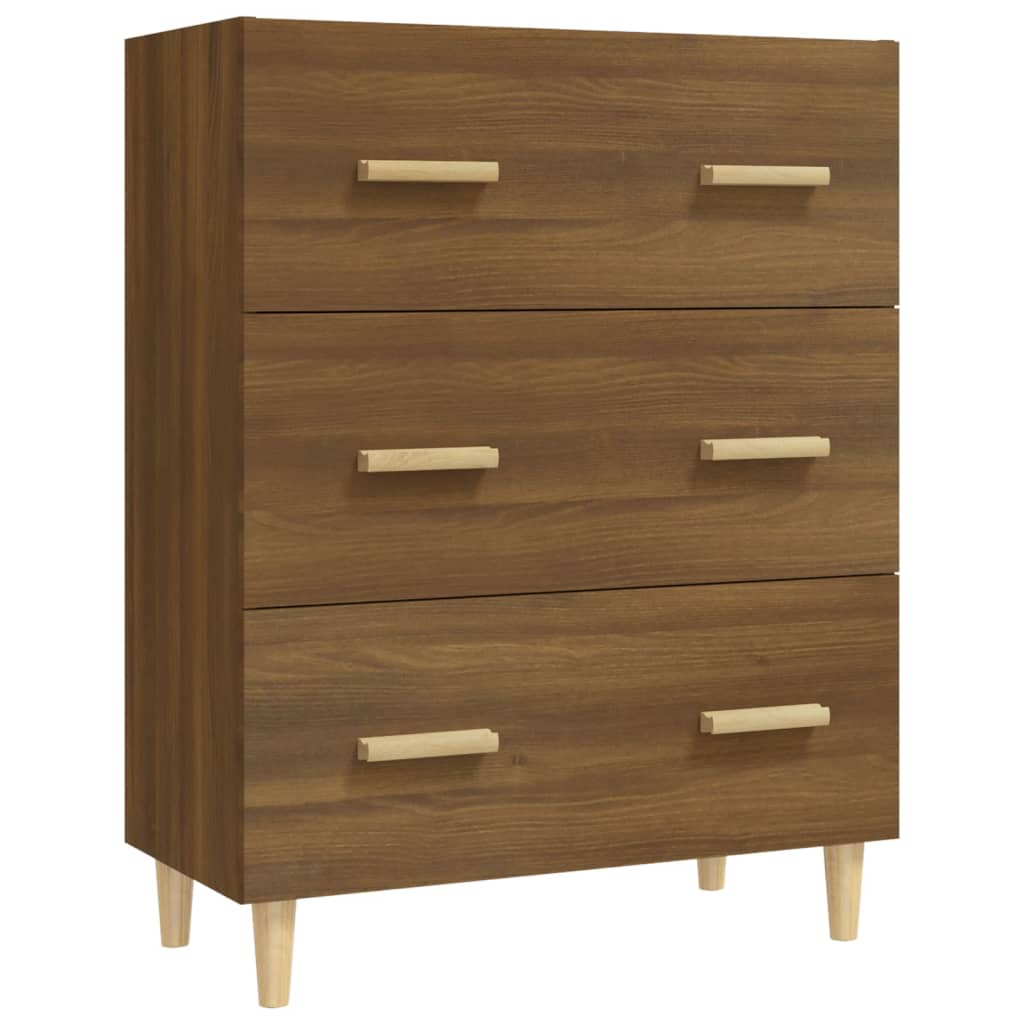 Senkki ruskea tammi 70x34x90 cm tekninen puu - Sisustajankoti.fi