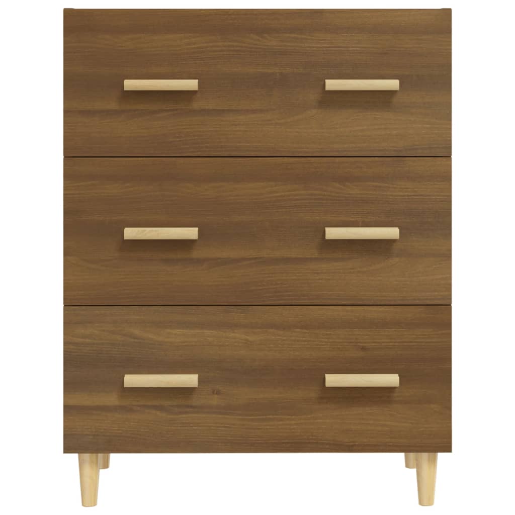 Senkki ruskea tammi 70x34x90 cm tekninen puu - Sisustajankoti.fi