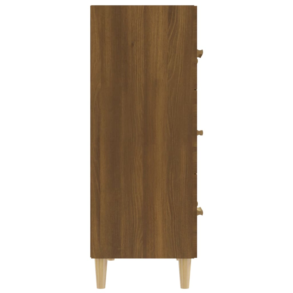 Senkki ruskea tammi 70x34x90 cm tekninen puu - Sisustajankoti.fi