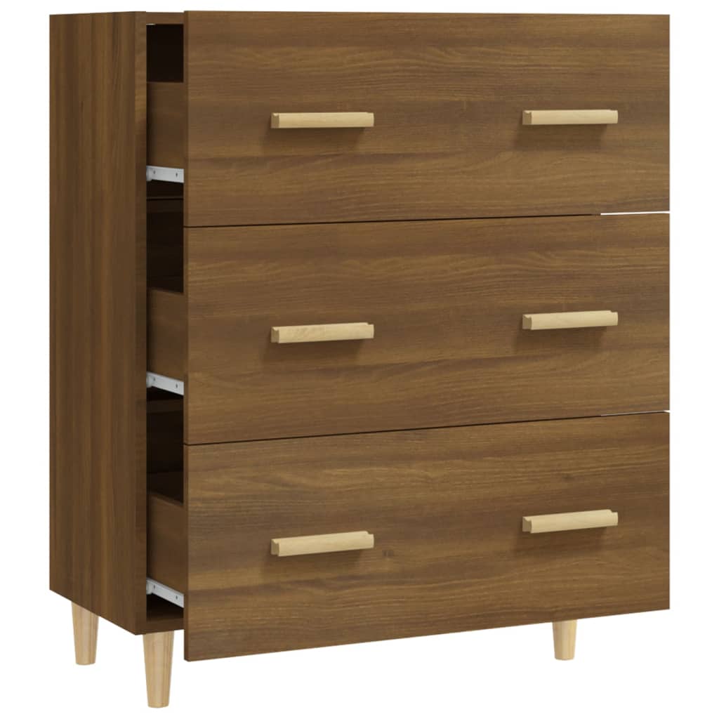 Senkki ruskea tammi 70x34x90 cm tekninen puu - Sisustajankoti.fi