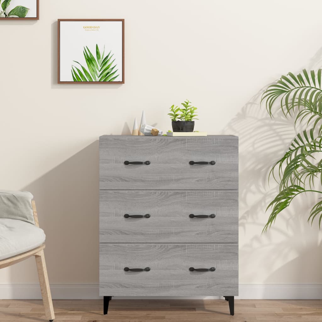 Senkki harmaa Sonoma 69,5x34x90 cm tekninen puu - Sisustajankoti.fi