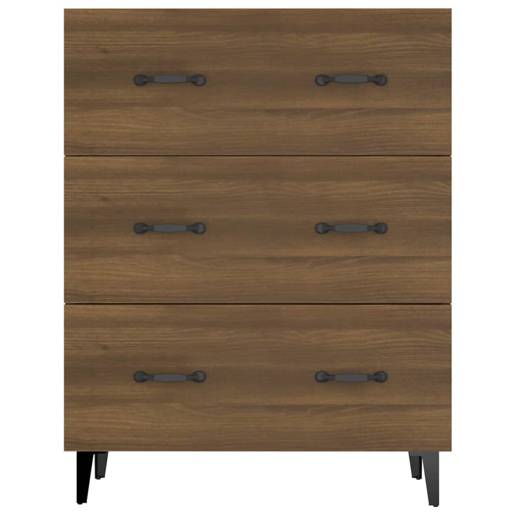 Senkki ruskea tammi 69,5x34x90 cm tekninen puu - Sisustajankoti.fi