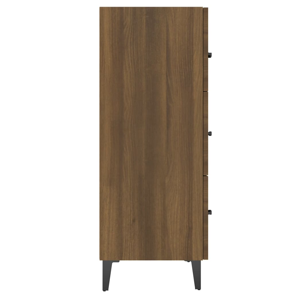 Senkki ruskea tammi 69,5x34x90 cm tekninen puu - Sisustajankoti.fi